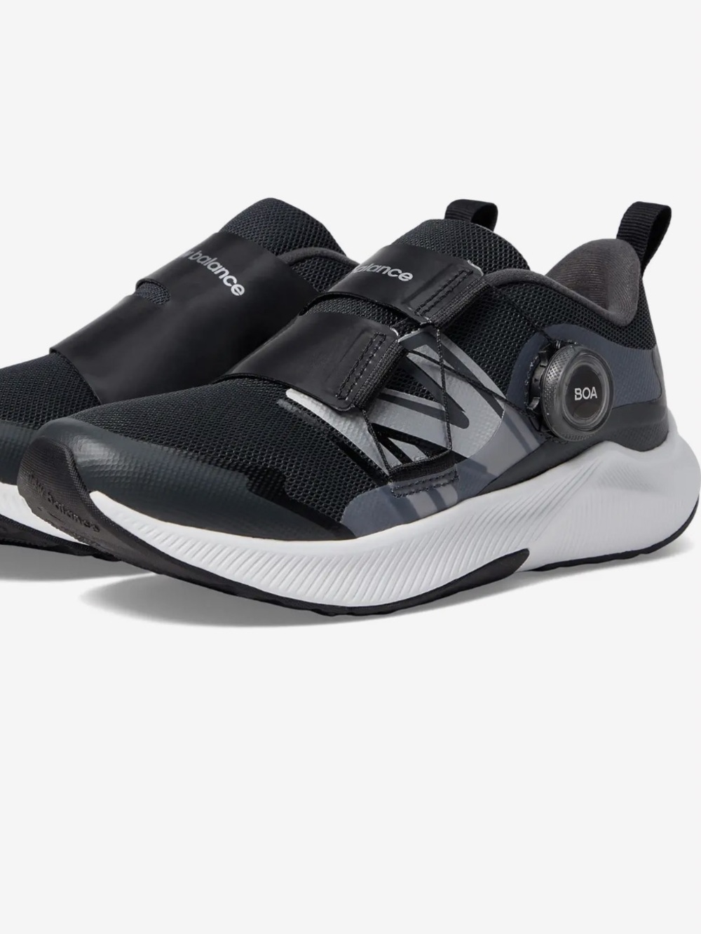 New Balance Kids Black and Gray BOA Sneakers